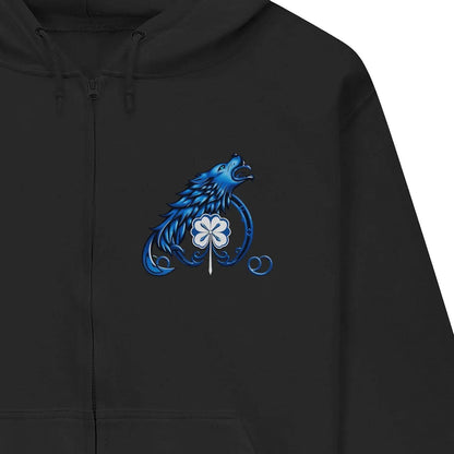 Scottish Zip Hoodie - Cross Heritage, Unisex Streetwear - Celtic Wolfwear
