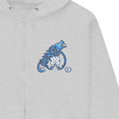 Scottish Zip Hoodie - Cross Heritage, Unisex Streetwear - Celtic Wolfwear