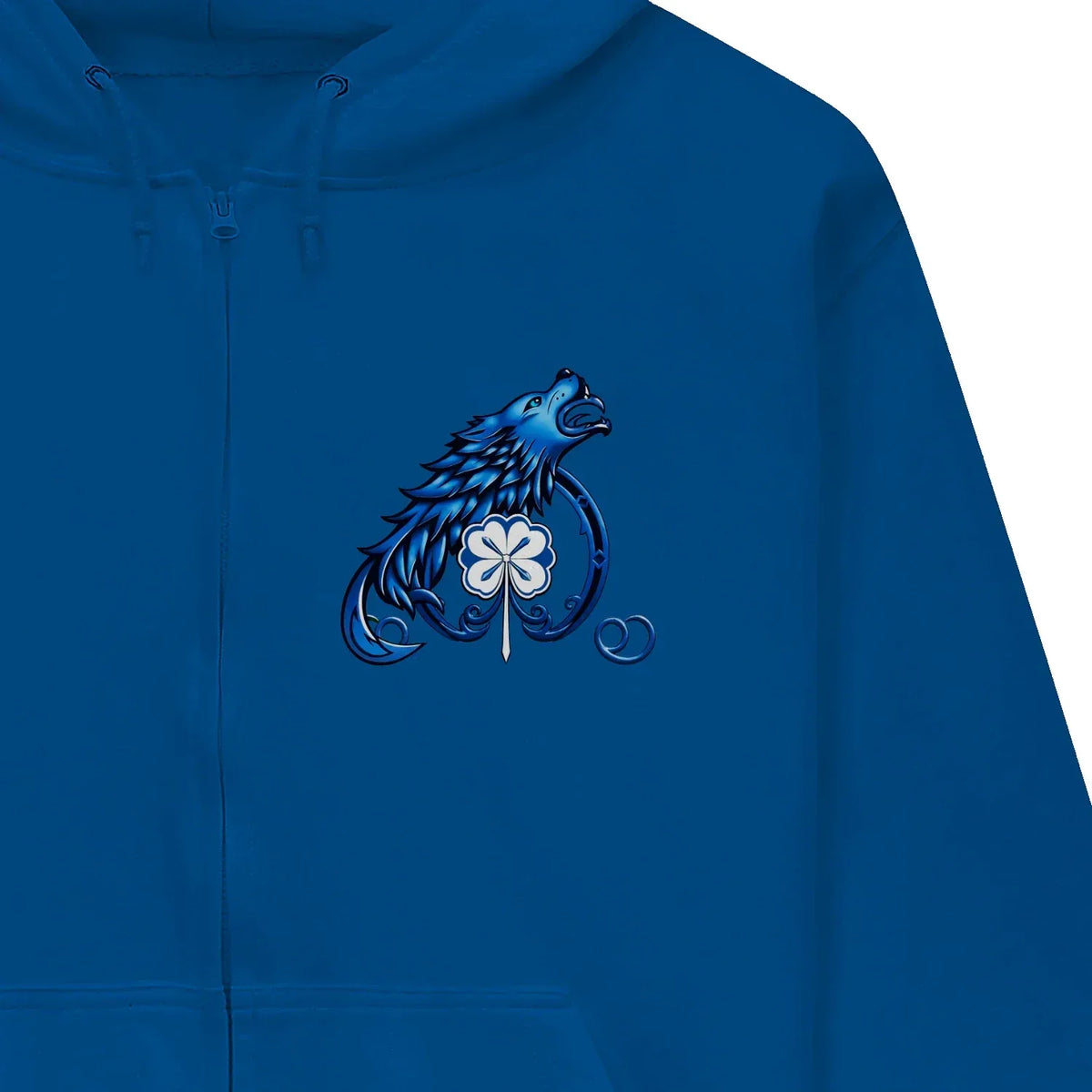 Scottish Zip Hoodie - Cross Heritage, Unisex Streetwear - Celtic Wolfwear