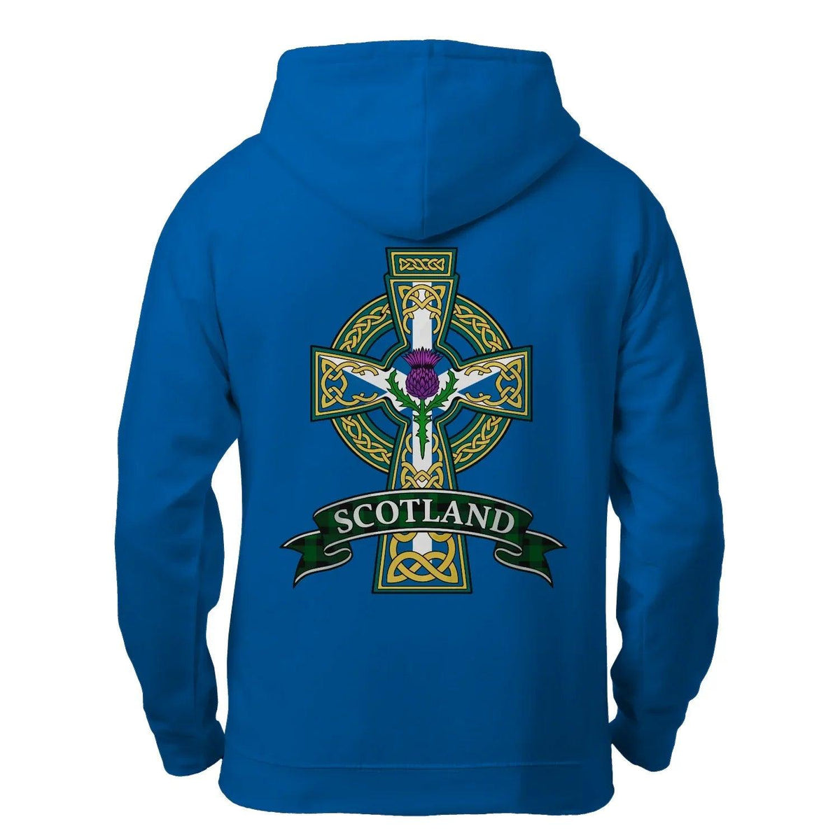 Scottish Zip Hoodie - Cross Heritage, Unisex Streetwear - Celtic Wolfwear