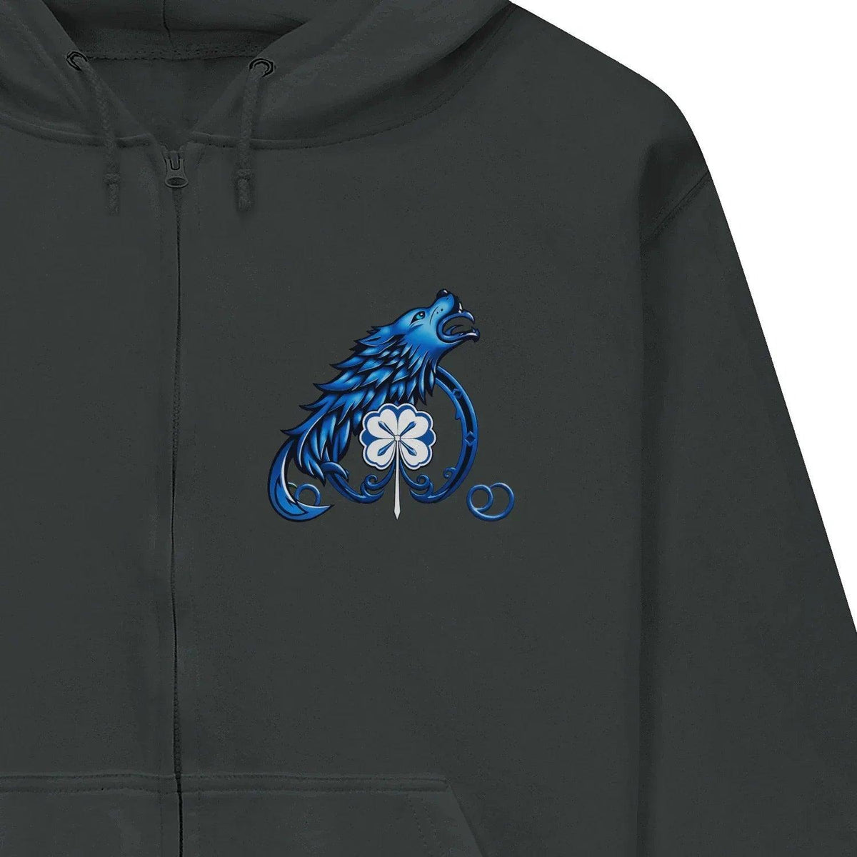 Scottish Zip Hoodie - Cross Heritage, Unisex Streetwear - Celtic Wolfwear