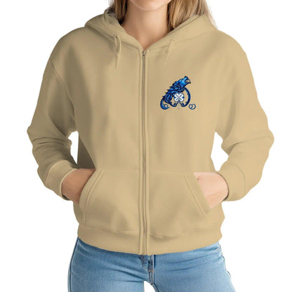 Scottish Zip Hoodie - Cross Heritage, Unisex Streetwear - Celtic Wolfwear