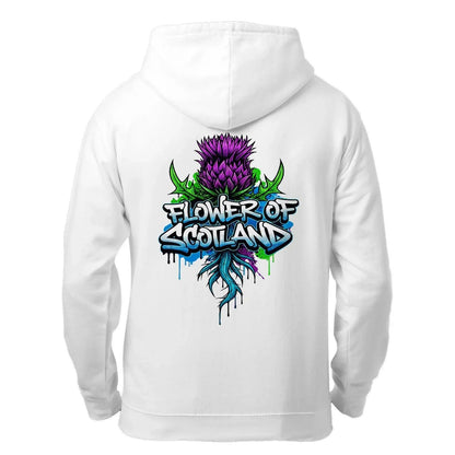 Scottish Zip Hoodie - Flower, Premium Unisex Streetwear - Celtic Wolfwear