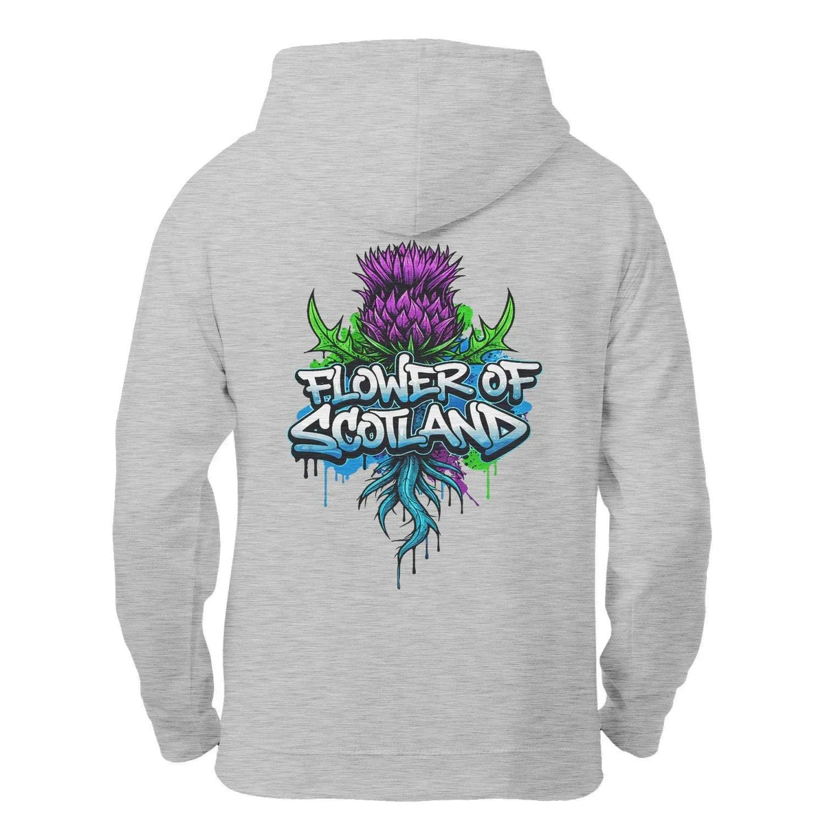 Scottish Zip Hoodie - Flower, Premium Unisex Streetwear - Celtic Wolfwear