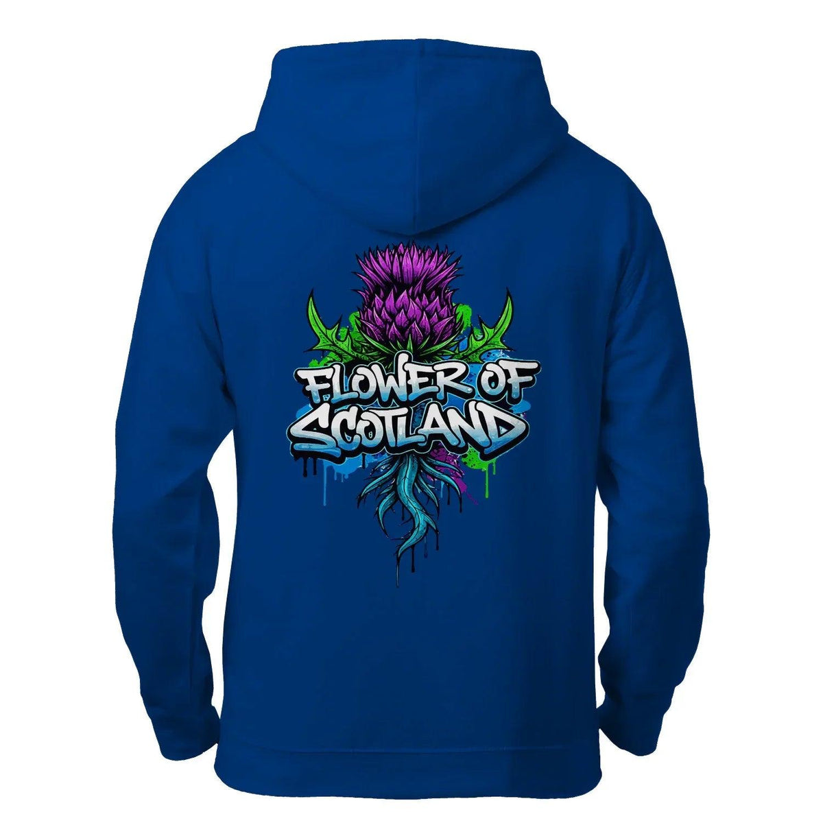 Scottish Zip Hoodie - Flower, Premium Unisex Streetwear - Celtic Wolfwear