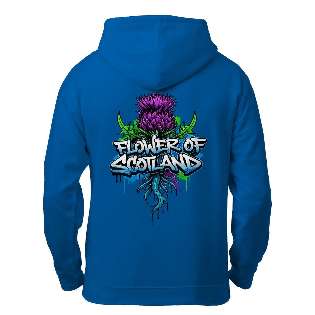 Scottish Zip Hoodie - Flower, Premium Unisex Streetwear - Celtic Wolfwear