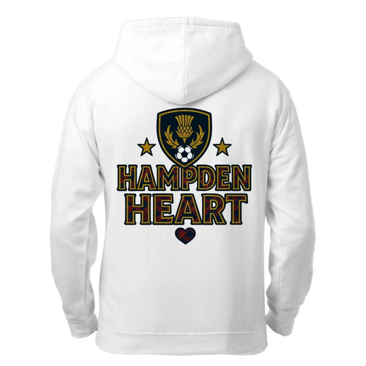 Scottish Zip Hoodie - Hampden Heart Navy Blue, Unisex - Celtic Wolfwear