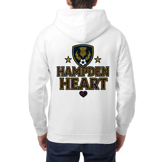 Scottish Zip Hoodie - Hampden Heart Navy Blue, Unisex - Celtic Wolfwear