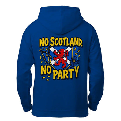 Scottish Zip Hoodie - No Party Floral Crest, Unisex - Celtic Wolfwear