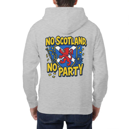 Scottish Zip Hoodie - No Party Floral Crest, Unisex - Celtic Wolfwear