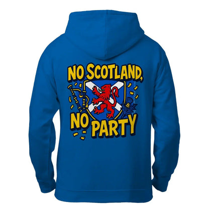 Scottish Zip Hoodie - No Party Floral Crest, Unisex - Celtic Wolfwear