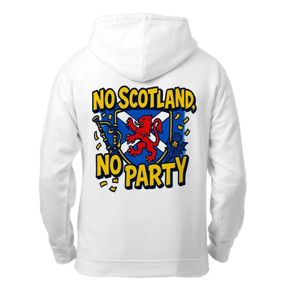 Scottish Zip Hoodie - No Party Floral Crest, Unisex - Celtic Wolfwear