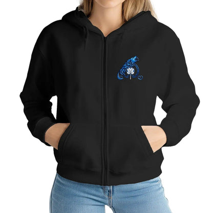 Scottish Zip Hoodie - Pride, Unisex Matchday Streetwear - Celtic Wolfwear