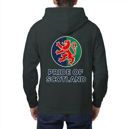 Scottish Zip Hoodie - Pride, Unisex Matchday Streetwear - Celtic Wolfwear