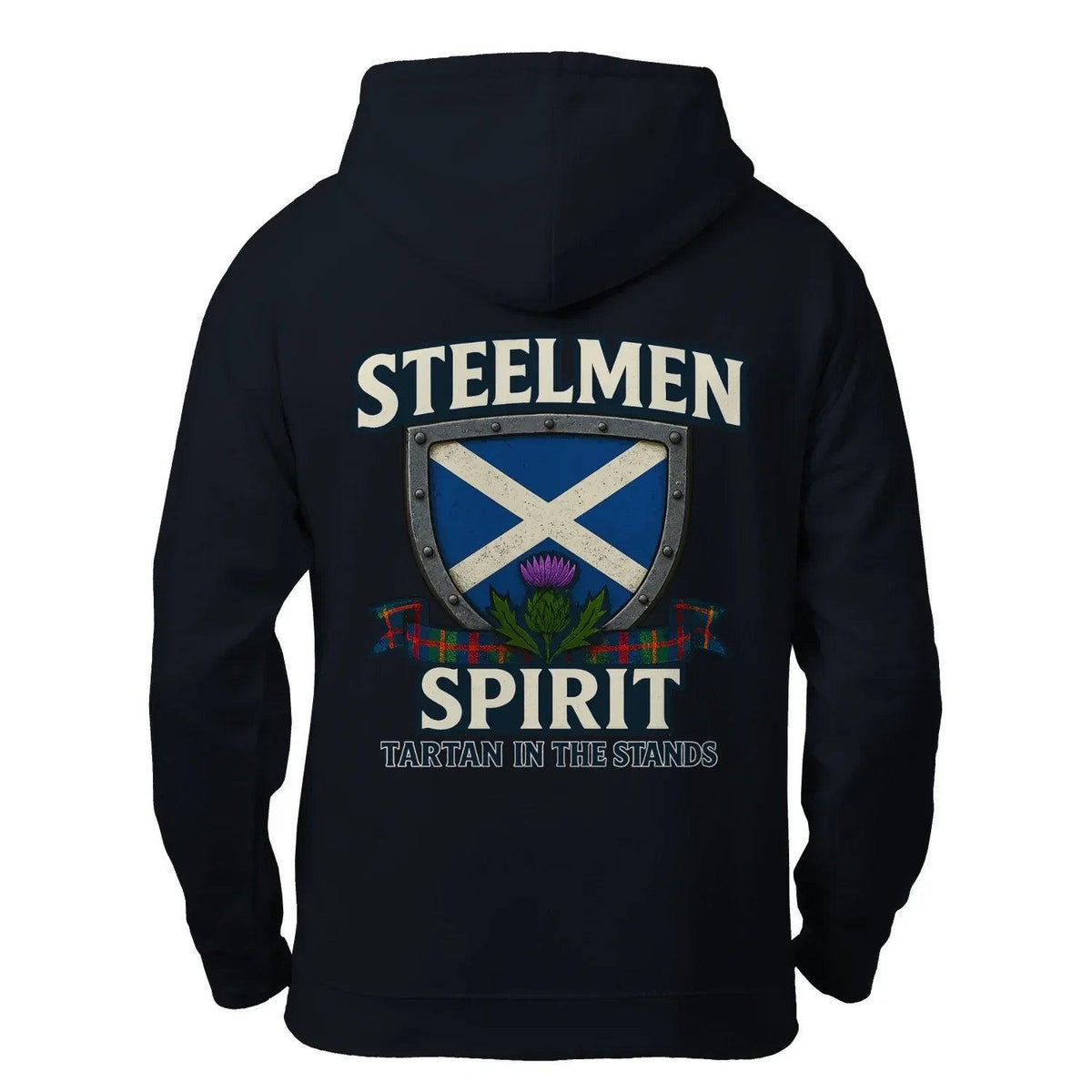 Scottish Zip Hoodie - Steelmen Spirit Tartan, Unisex - Celtic Wolfwear