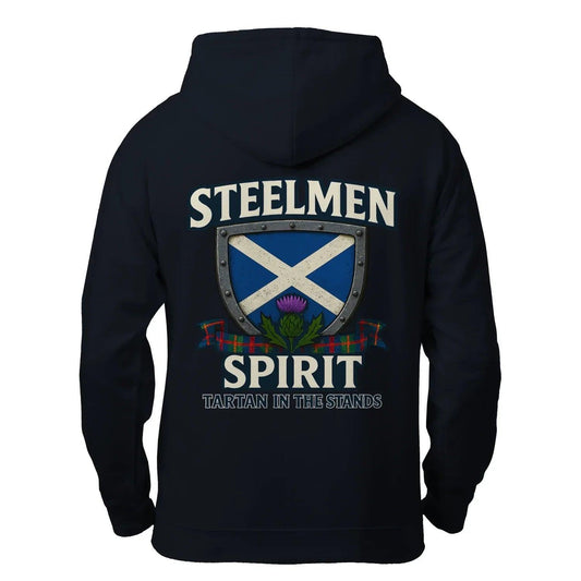 Scottish Zip Hoodie - Steelmen Spirit Tartan, Unisex - Celtic Wolfwear