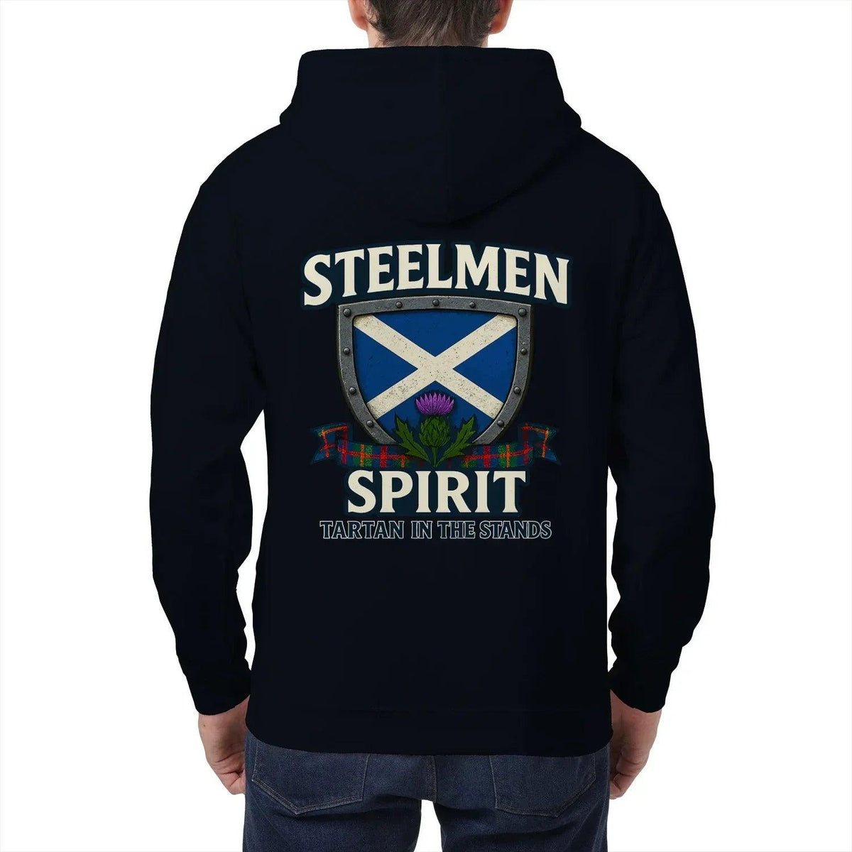 Scottish Zip Hoodie - Steelmen Spirit Tartan, Unisex - Celtic Wolfwear