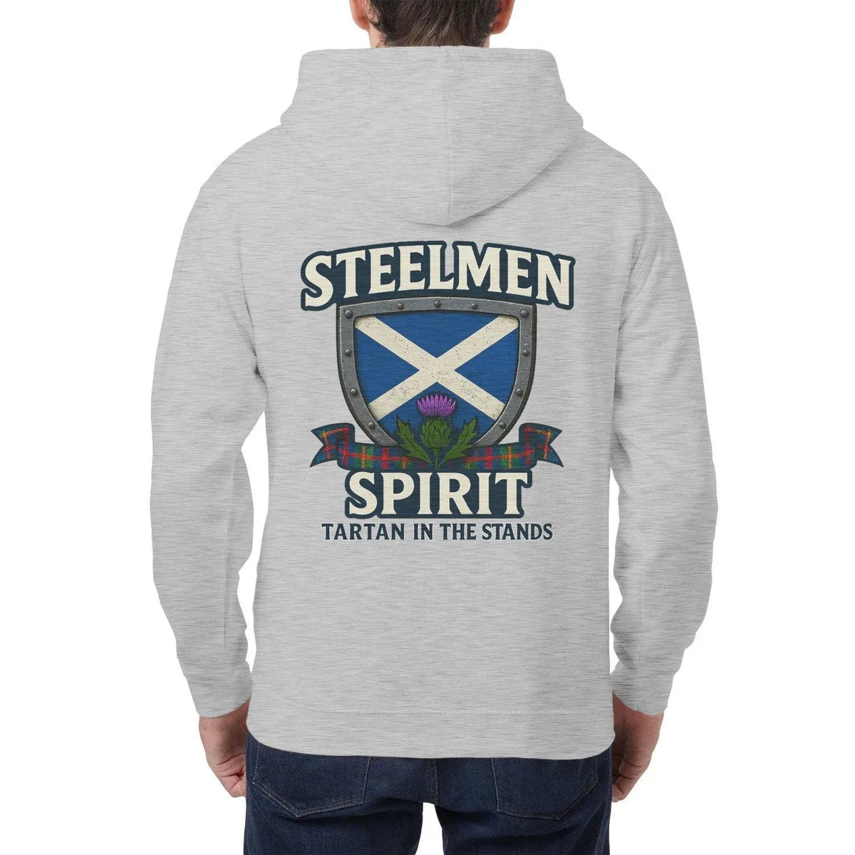 Scottish Zip Hoodie - Steelmen Spirit Tartan, Unisex - Celtic Wolfwear
