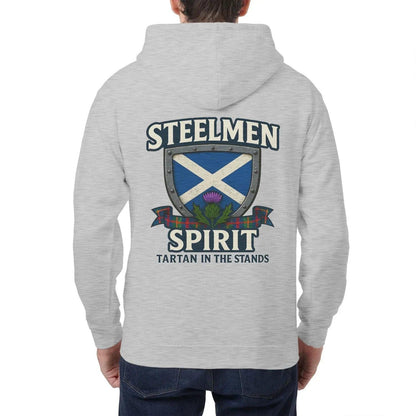 Scottish Zip Hoodie - Steelmen Spirit Tartan, Unisex - Celtic Wolfwear