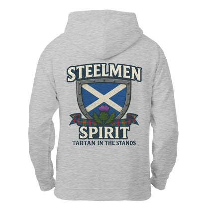 Scottish Zip Hoodie - Steelmen Spirit Tartan, Unisex - Celtic Wolfwear