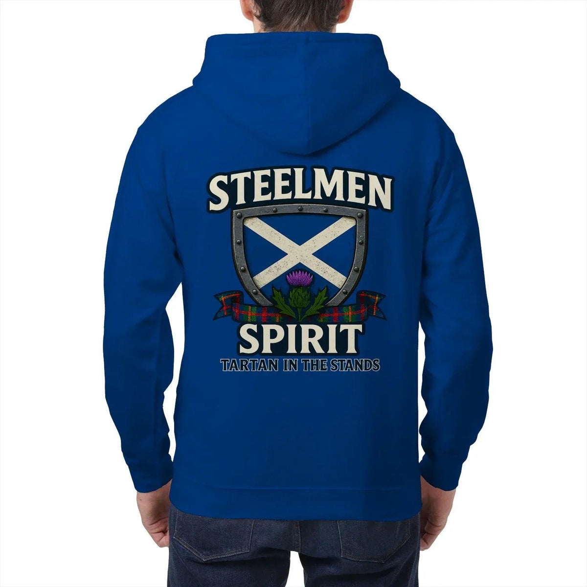 Scottish Zip Hoodie - Steelmen Spirit Tartan, Unisex - Celtic Wolfwear