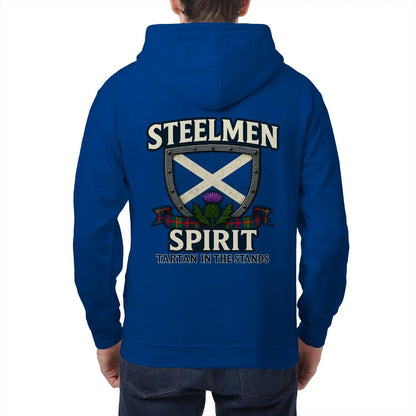 Scottish Zip Hoodie - Steelmen Spirit Tartan, Unisex - Celtic Wolfwear