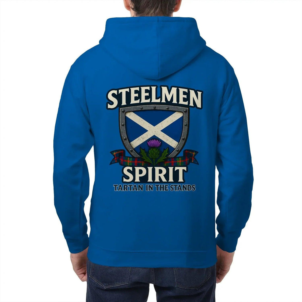 Scottish Zip Hoodie - Steelmen Spirit Tartan, Unisex - Celtic Wolfwear
