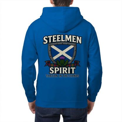 Scottish Zip Hoodie - Steelmen Spirit Tartan, Unisex - Celtic Wolfwear