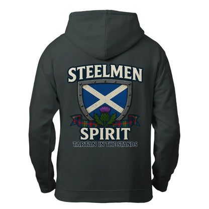 Scottish Zip Hoodie - Steelmen Spirit Tartan, Unisex - Celtic Wolfwear