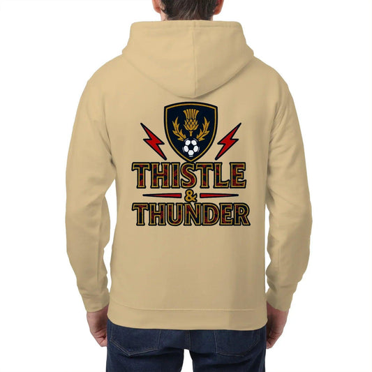Scottish Zip Hoodie - Thistle and Thunder Unisex Streetwear - Celtic Wolfwear