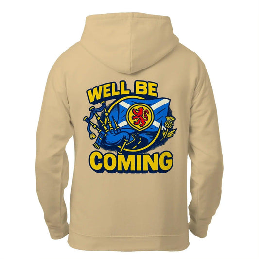Scottish Zip Hoodie - We Ll Be Coming Unisex Streetwear - Celtic Wolfwear