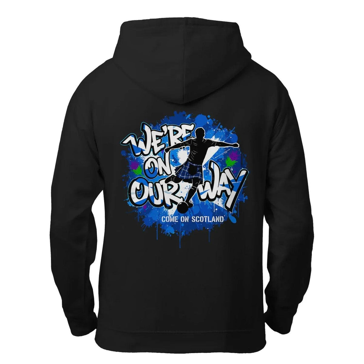 Scottish Zip Hoodie - We Re on Our Way Unisex Streetwear - Celtic Wolfwear