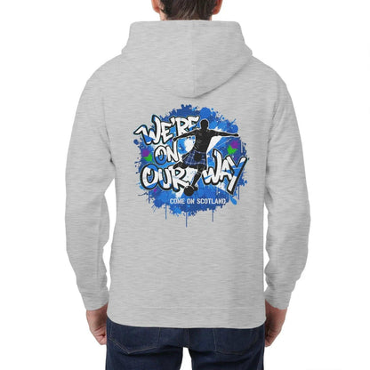 Scottish Zip Hoodie - We Re on Our Way Unisex Streetwear - Celtic Wolfwear