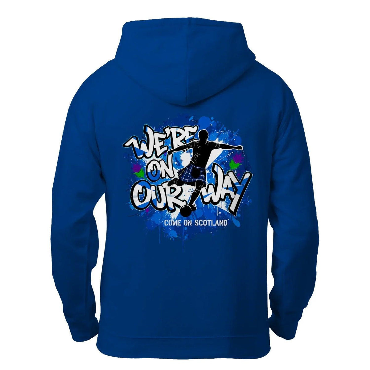 Scottish Zip Hoodie - We Re on Our Way Unisex Streetwear - Celtic Wolfwear