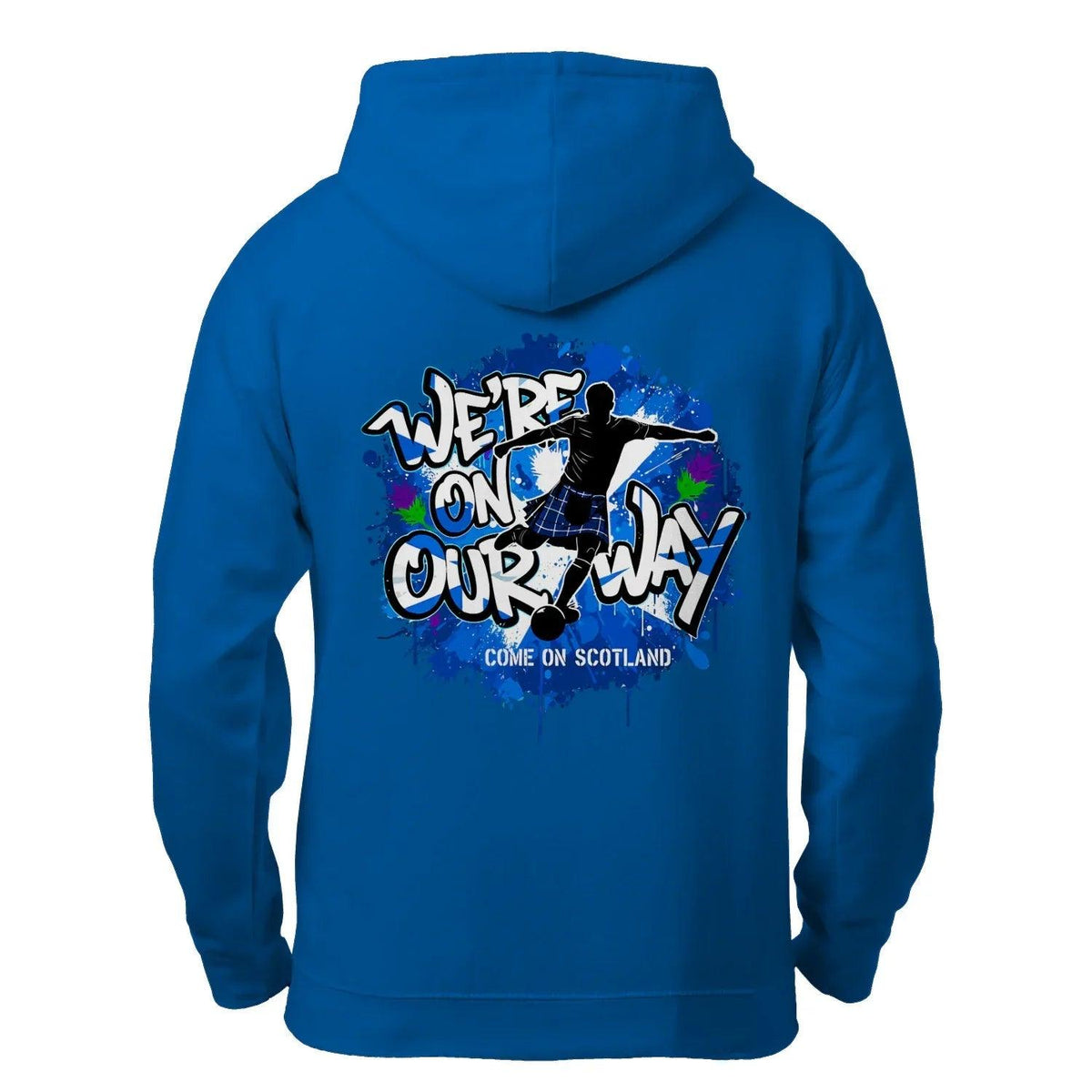 Scottish Zip Hoodie - We Re on Our Way Unisex Streetwear - Celtic Wolfwear