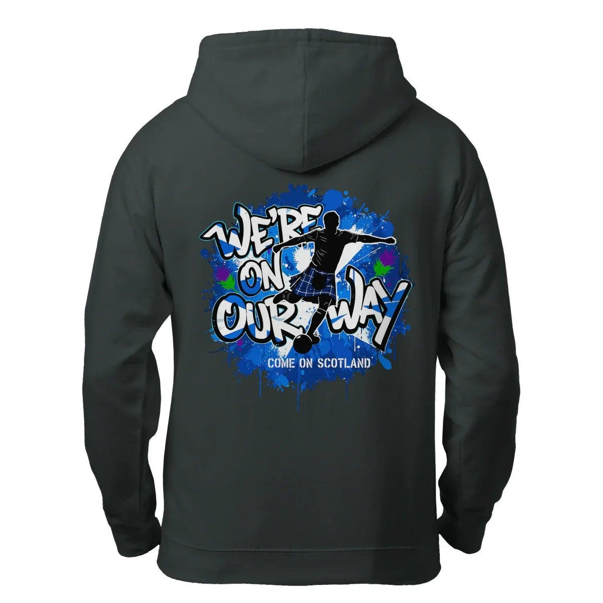 Scottish Zip Hoodie - We Re on Our Way Unisex Streetwear - Celtic Wolfwear