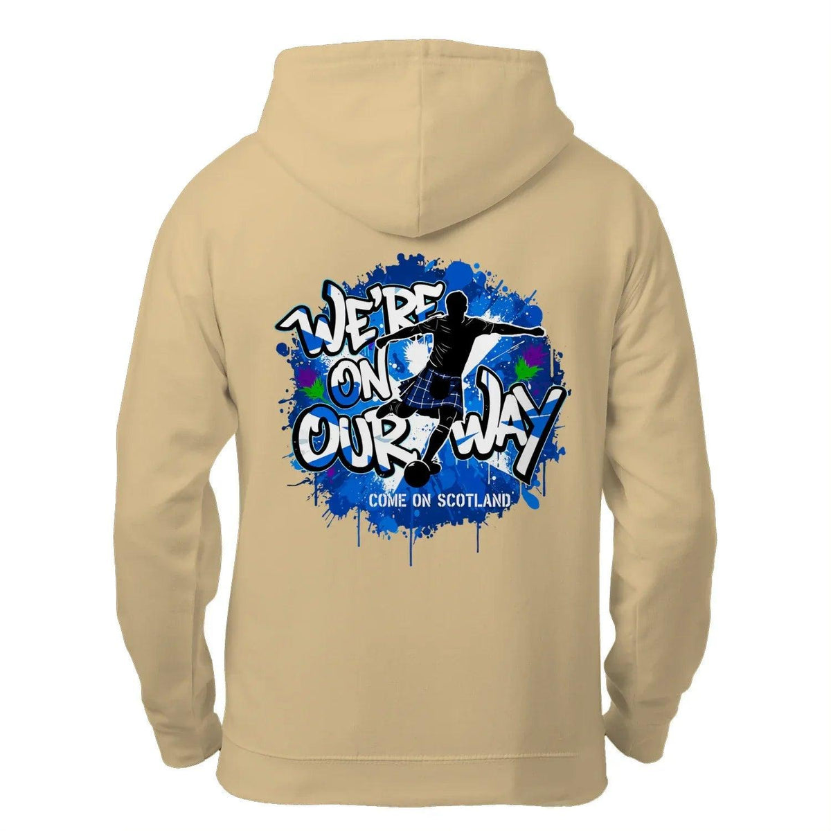 Scottish Zip Hoodie - We Re on Our Way Unisex Streetwear - Celtic Wolfwear