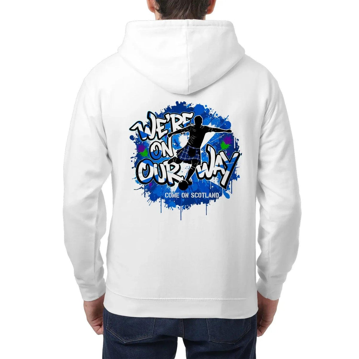 Scottish Zip Hoodie - We Re on Our Way Unisex Streetwear - Celtic Wolfwear
