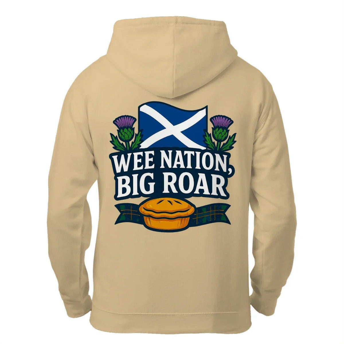 Scottish Zip Hoodie - Wee Nation Big Roar Unisex Streetwear - Celtic Wolfwear