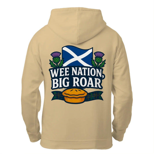 Scottish Zip Hoodie - Wee Nation Big Roar Unisex Streetwear - Celtic Wolfwear