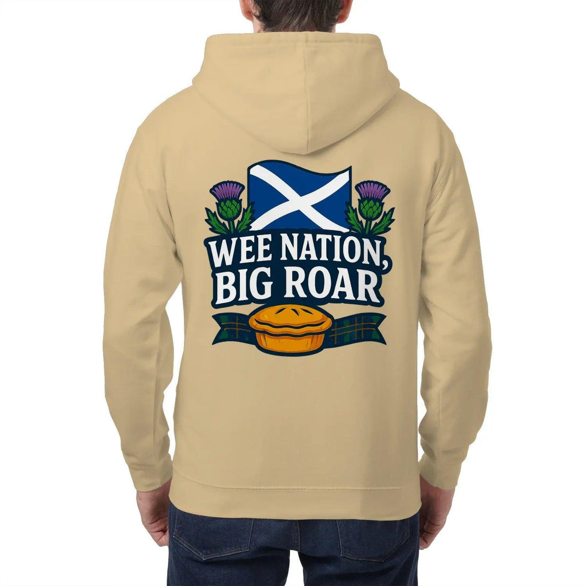 Scottish Zip Hoodie - Wee Nation Big Roar Unisex Streetwear - Celtic Wolfwear
