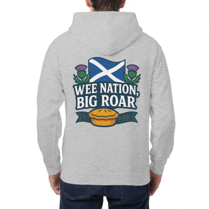 Scottish Zip Hoodie - Wee Nation Big Roar Unisex Streetwear - Celtic Wolfwear