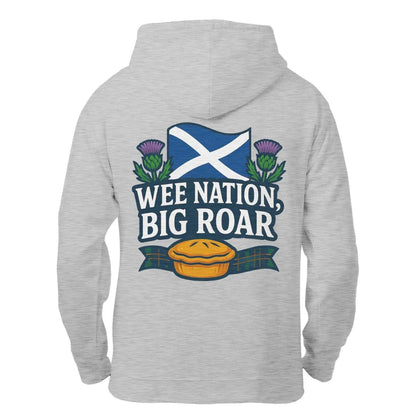 Scottish Zip Hoodie - Wee Nation Big Roar Unisex Streetwear - Celtic Wolfwear