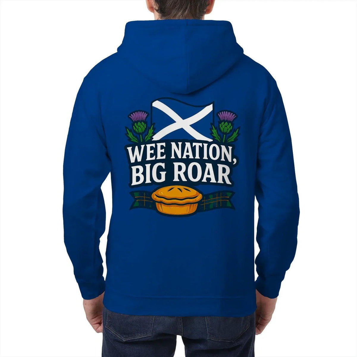 Scottish Zip Hoodie - Wee Nation Big Roar Unisex Streetwear - Celtic Wolfwear