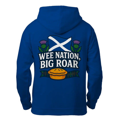 Scottish Zip Hoodie - Wee Nation Big Roar Unisex Streetwear - Celtic Wolfwear