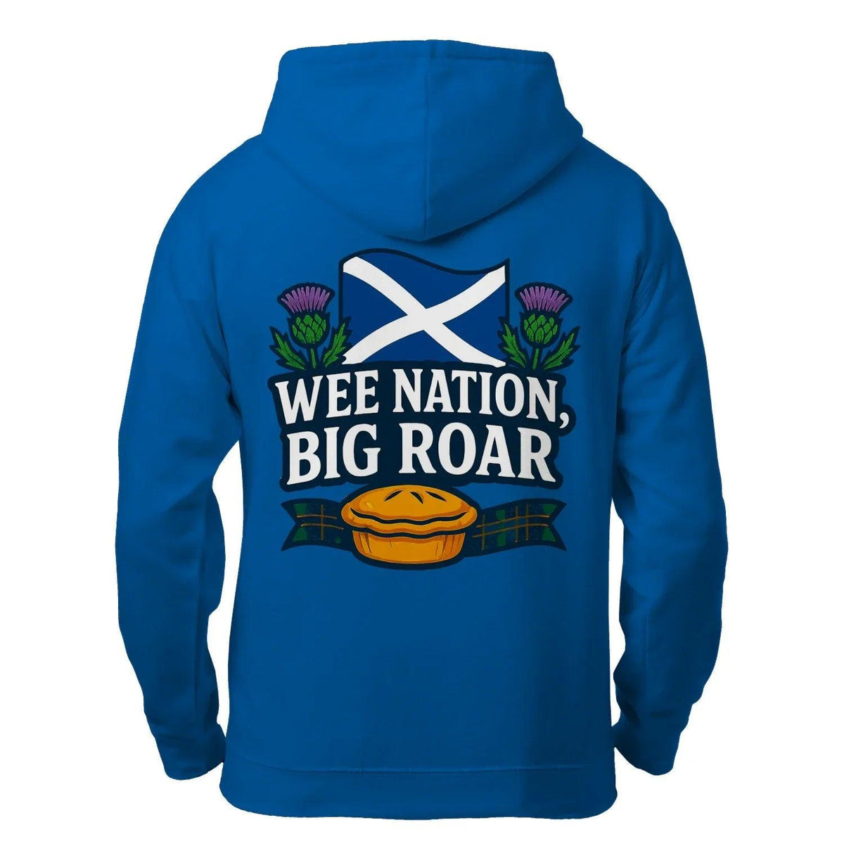 Scottish Zip Hoodie - Wee Nation Big Roar Unisex Streetwear - Celtic Wolfwear