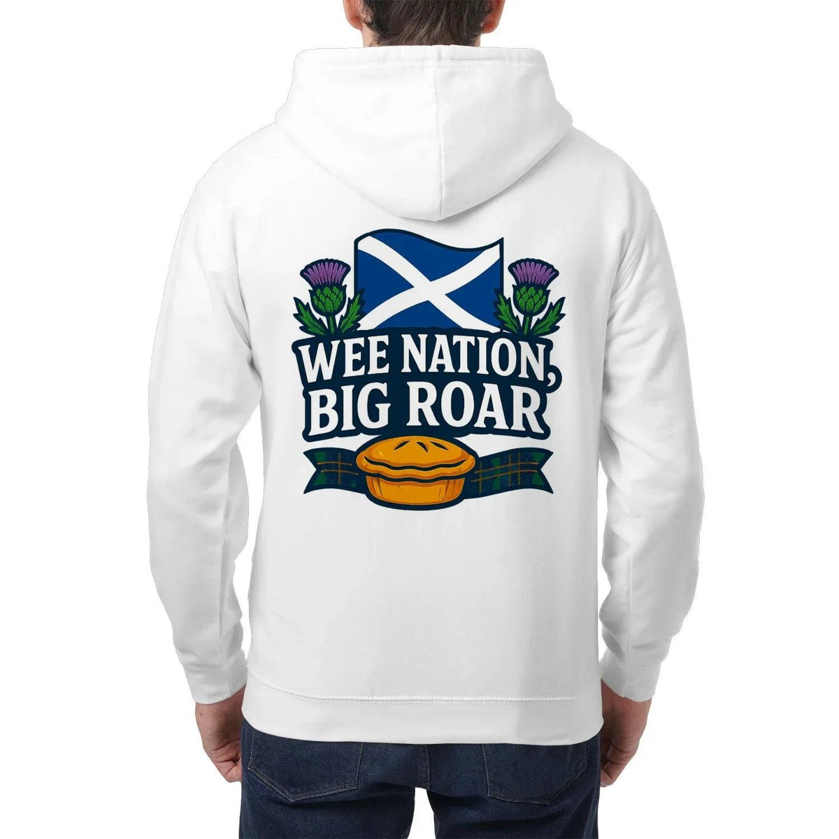 Scottish Zip Hoodie - Wee Nation Big Roar Unisex Streetwear - Celtic Wolfwear