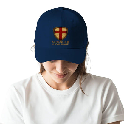 St George Baseball Cap - Strength and Courage, One Size - Celtic Wolfwear