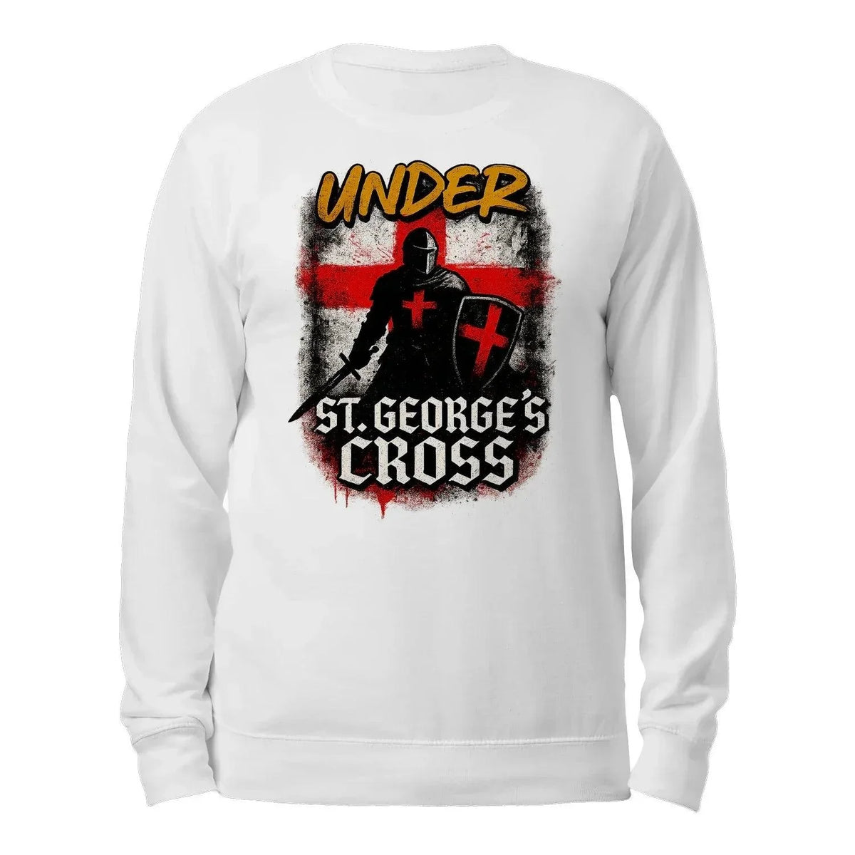St George Sweatshirt - Cross Crew, Unisex Matchday Wear - Celtic Wolfwear