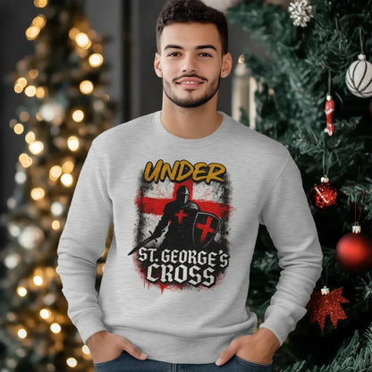 St George Sweatshirt - Cross Crew, Unisex Matchday Wear - Celtic Wolfwear